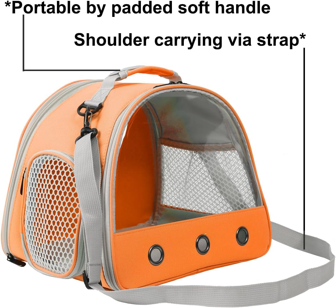 Rabbit Travel Carrier,Lizards Carrier, Small Animal Travel Bag for Bunny Sugar Glider Hedgehog Rat Parrot Bird Guinea Pig, Portable Guinea Pig Travel Cage for 2 - Image 3