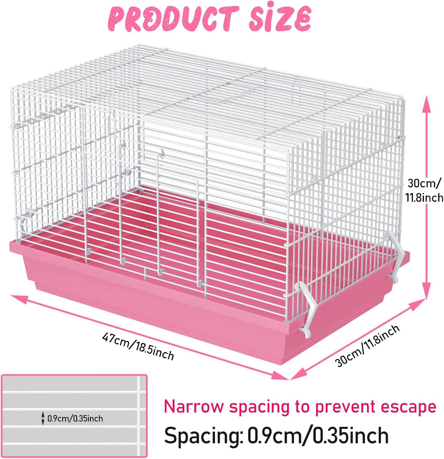 Hamster Cages, Small Animal Travel Cages - Ideal for Temporarily Transporting or Carrying Hamsters, Guinea Pigs, Rats, Parrots, Birds, Squirrels and Other Small Animals. - Image 4