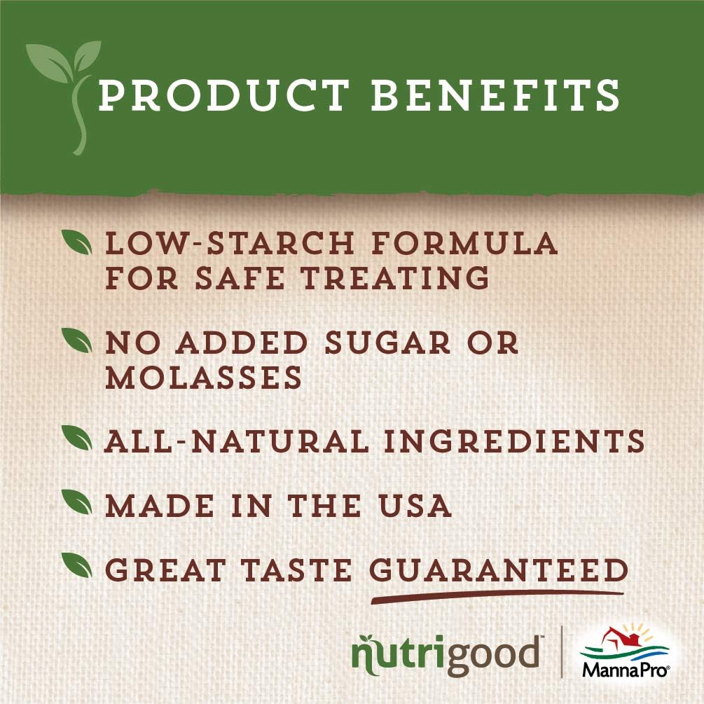 Manna Pro NutriGood Low-Sugar Apple Snax Horse Treats, All-Natural, No Added Sugar or Molasses, Low-Starch Formula, Ideal for Horses with Metabolic Needs, 4 lb Bag - Image 6