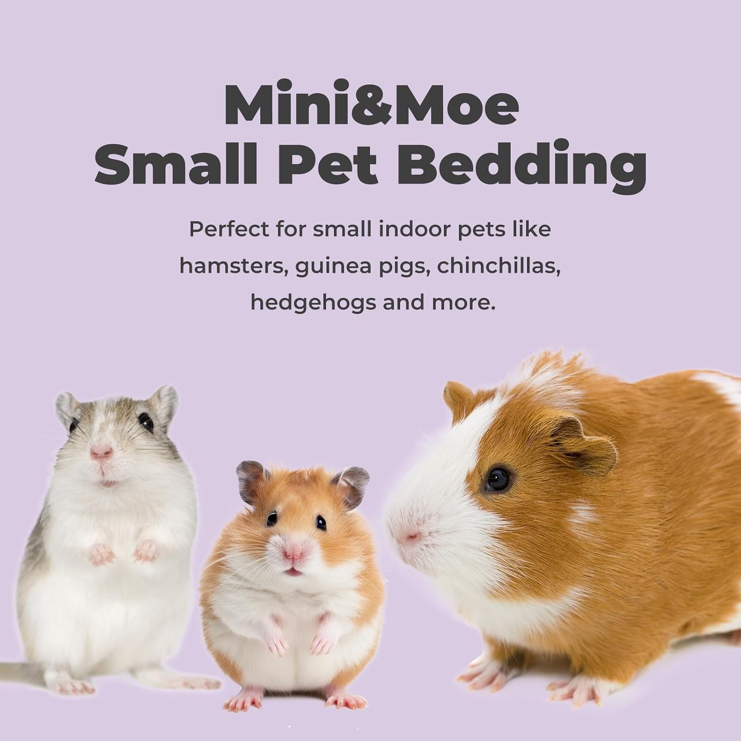 mini&moe Hamster Bedding 50L: Dust-Free and Odor Control Moisture Absorbent Unscented Natural Paper Small Pet Bedding - for Guinea Pigs, Hamsters, Chinchilla,Rabbits,Rat,Ferret, and Gerbil, 50 Liters - Image 7