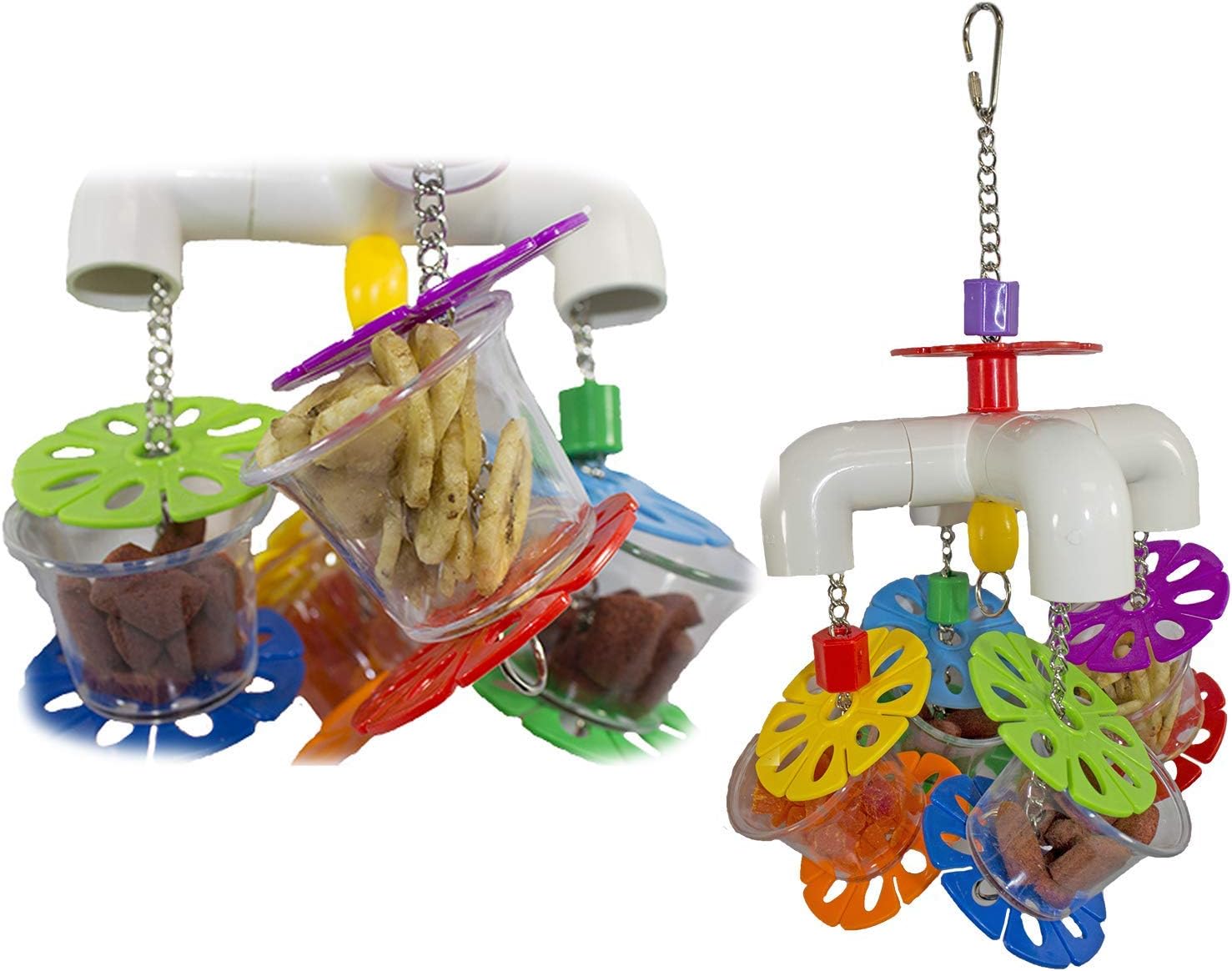 Mobile Forager - Durable Fun Treat Foraging Cage Accessory Toy - Sugar Gliders, Squirrels, Chinchillas, Prairie Dogs, Degus, Opossums, Marmosets, Monkeys, Parrots, Birds, Rats, Hamsters & Gerbils - Image 2
