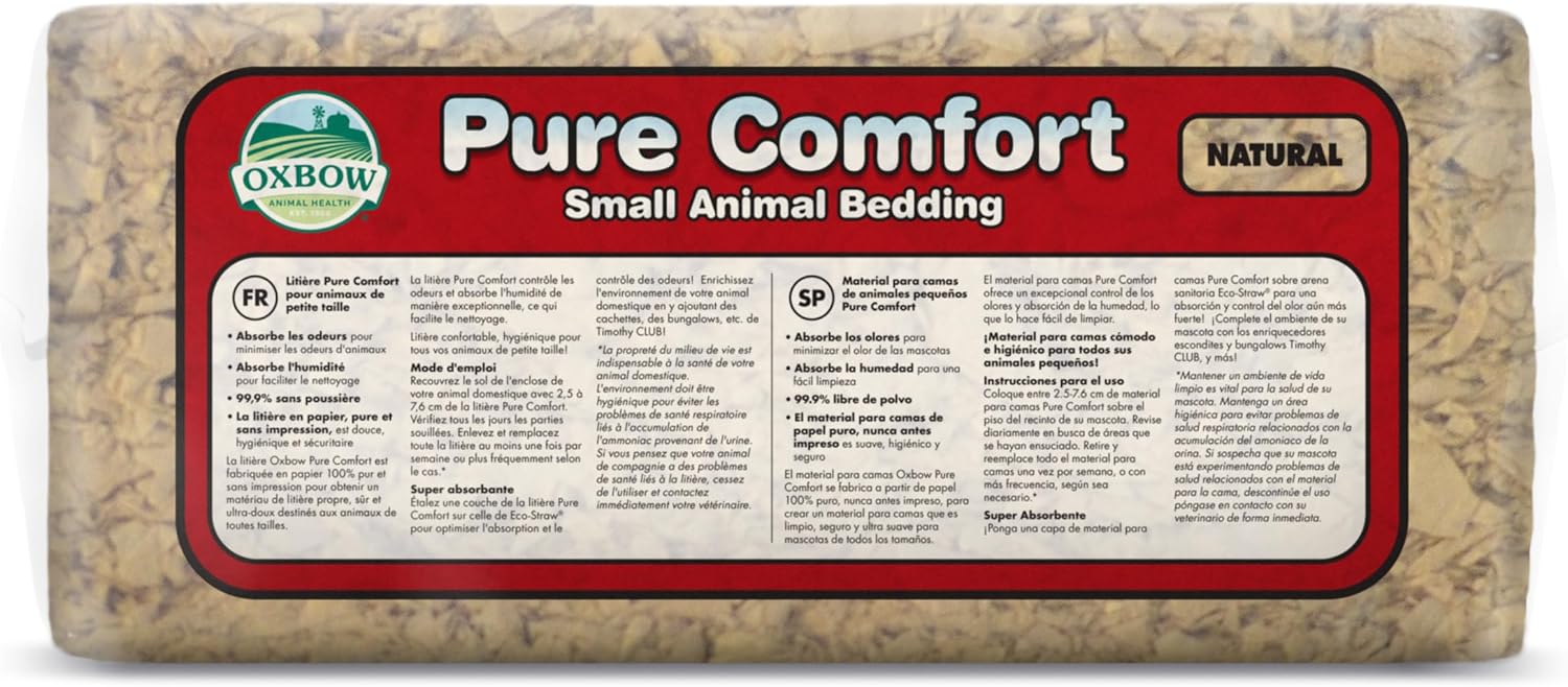 Oxbow Pure Comfort Bedding, Rabbit, Hamster, & Guinea Pig Bedding, Bunny Supplies for Litter Box, Pet Safe, 99.9% Non-Dust, Natural, 56 Liter Bag - Image 8