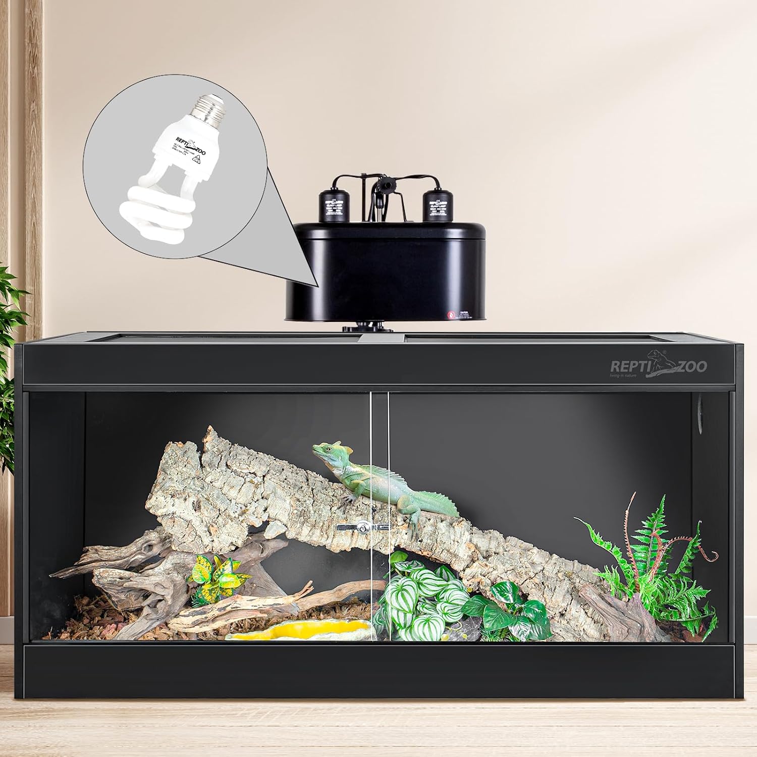 REPTI ZOO UVB Light for Tropical Reptile, 2 Pack 5.0 15W UVA UVB Reptile Light Bulb, UVB Lamp for Crested Gecko Leopard Gecko Frog Toad Snake Chameleon - Image 7