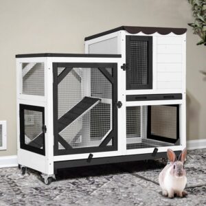 Gutinneen 2-Story Rabbit Hutch Bunn...