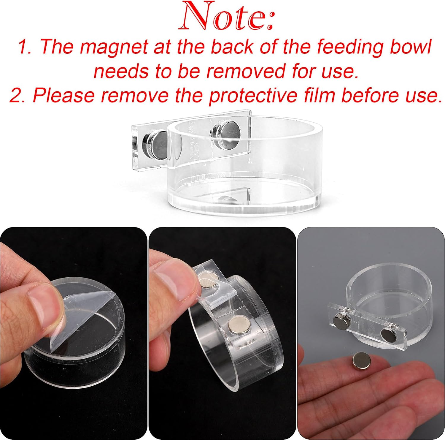 Jumping Spider Feeding Dish Set, Magnetic Water Bowl Dispenser Feeding Food Dish with Reptile Tweezers Jumping Spider Enclosure Accessories Kit for Tarantula Mantis Small Reptiles Pets - Image 5