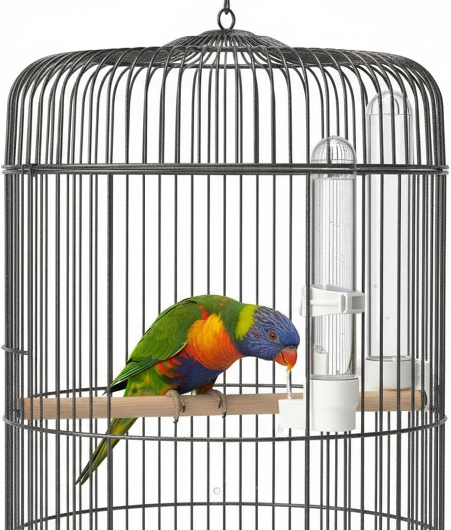 Automatic Bird Water Dispenser Cage Hanging Water Feeder with Anti-Spill Design for Parakeet Canary Small Parrot Lovebirds (3PCS 120ml Water Dispenser) - Image 6
