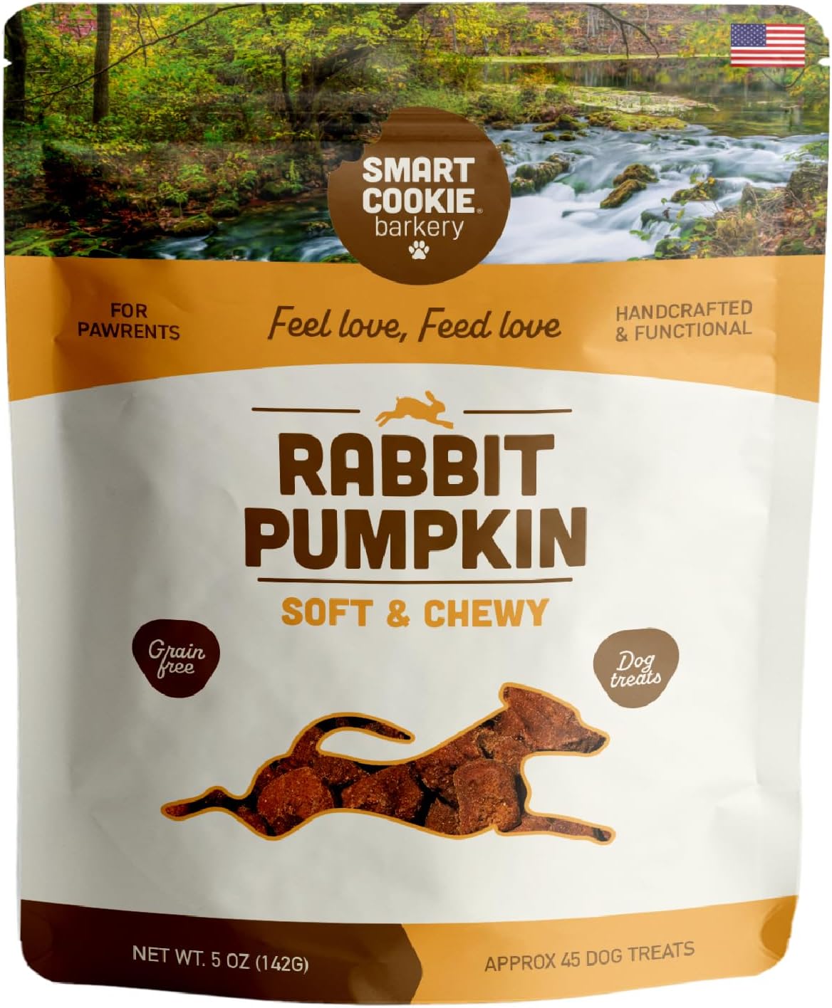 Smart Cookie Healthy Soft Dog Treats - Rabbit & Pumpkin - Grain Free Limited Ingredient Training Treats for Dogs with Sensitive Stomach & Allergies, Natural Novel Protein, Made in the USA (5oz.)