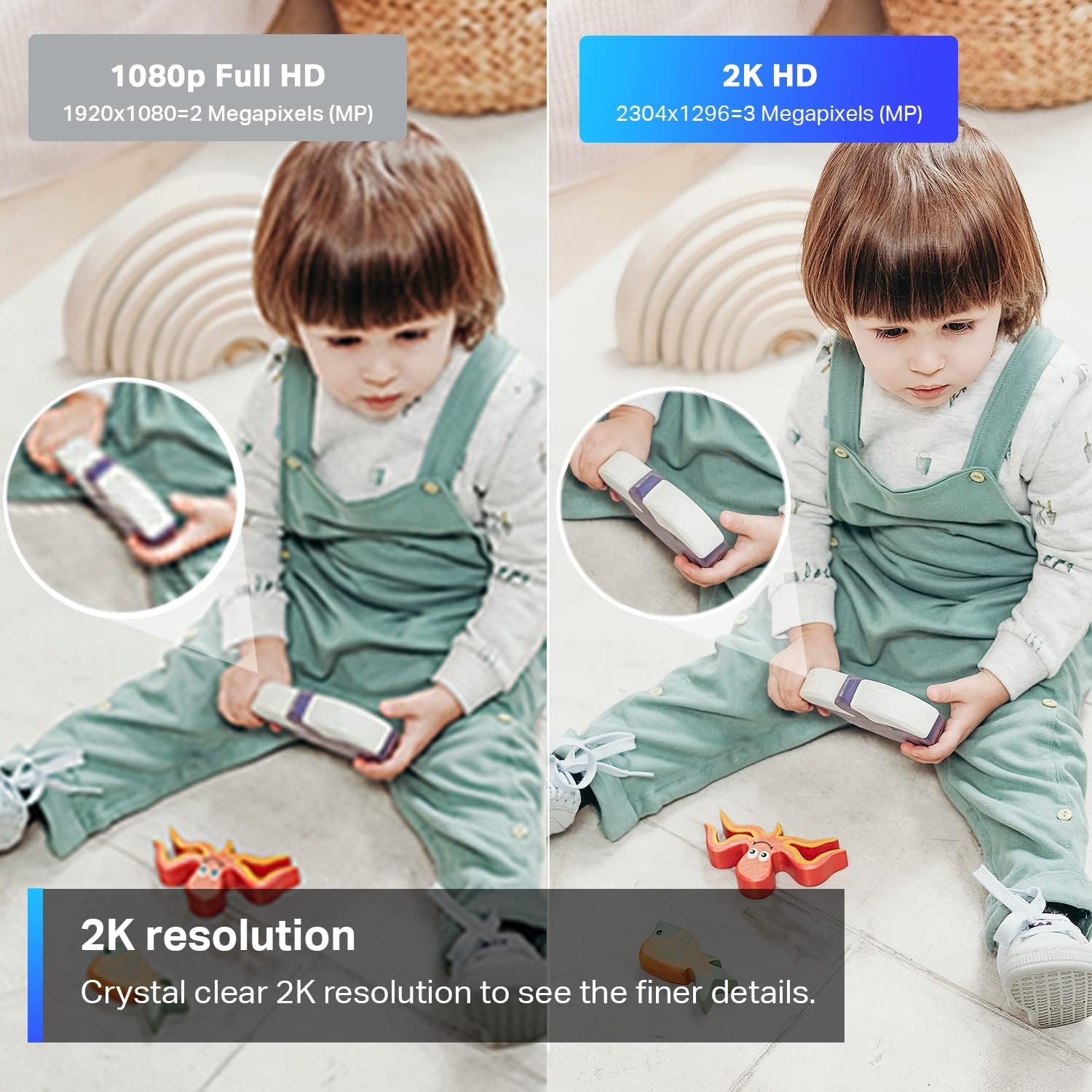 Tapo TP-Link 2K Pan Tilt Security Camera for Baby Monitor, Dog Camera w/Motion Detection, 2-Way Audio Siren, Night Vision, Cloud &SD Card Storage (Up to 256 GB), Works with Alexa & Google Home (C210) - Image 4