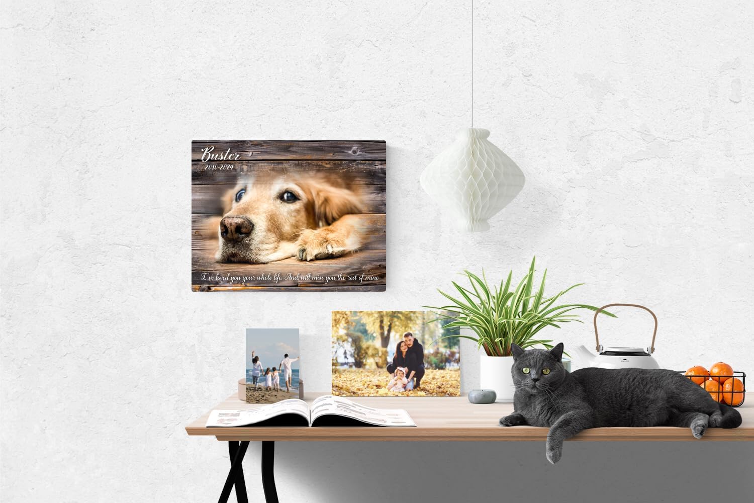MUNDAZE Custom Pet Portrait Memorial Photo – Personalized Dog or Cat Loss Gift – Glossy Metal Print with Your Pet’s Photo – Sympathy Keepsake – Made and Shipped in USA - Image 7