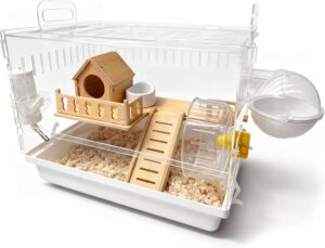 Acrylic Hamster Cage, 2-Tier Hamste...