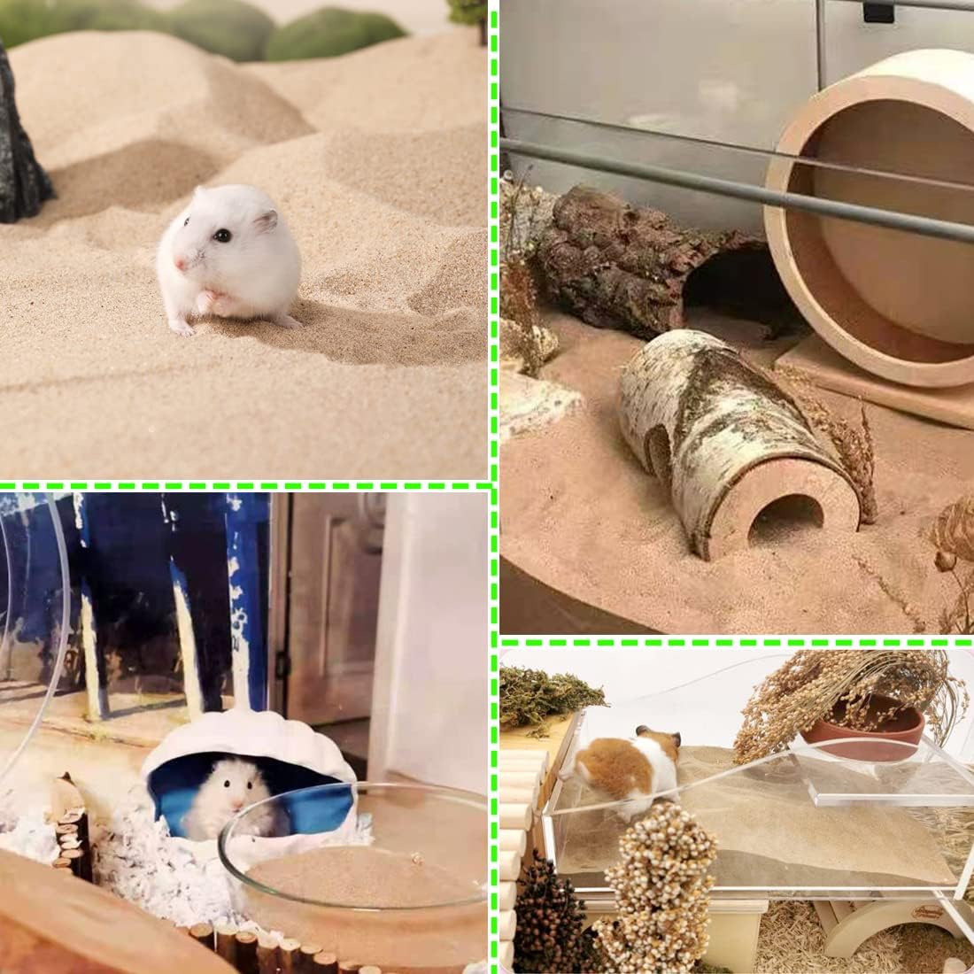 Hamster Bath Sand, 15.4lb Dust Free Desert Sand or Potty Litter Sand for Hamster Chinchillas Gerbil Syrian Mice Small Animals(Beige) - Image 4