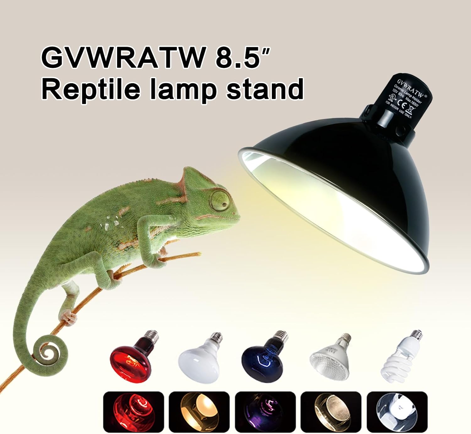 8.5-inch Standard Lamp Dome for Reptile Heating Lamps, Ceramic Heat Emitters, Max 200W for Bearded Dragons, Turtles, Snakes and Lizards, E26 Base - Image 7