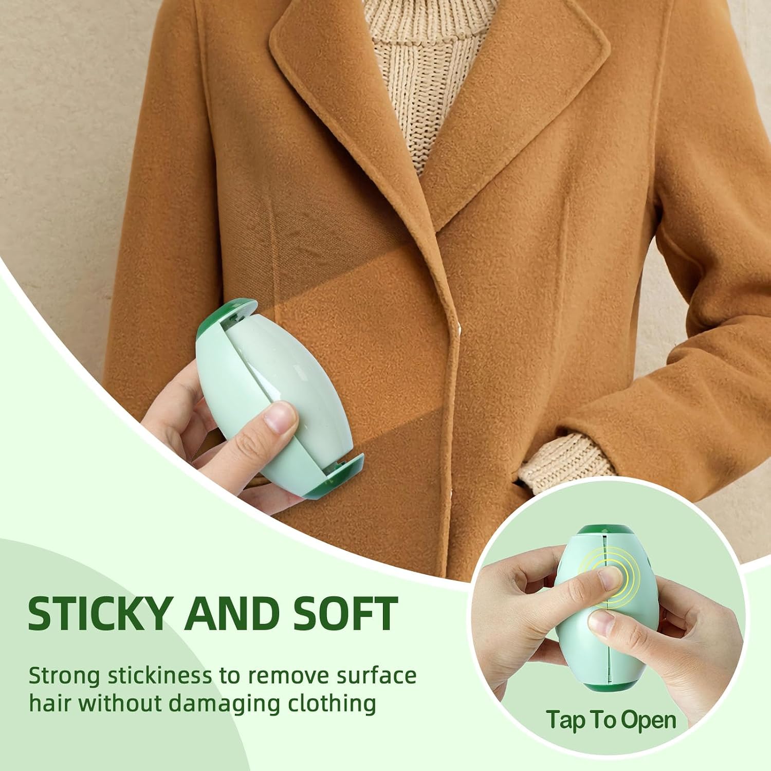 2 Pack Reusable Lint Roller Portable Mini Lint Remover Cat Pet Hair Rollers Travel Size Sticky Cleaner Dog Hair Remover for Clothes Washable Gel Lint Roller Ball - Image 7