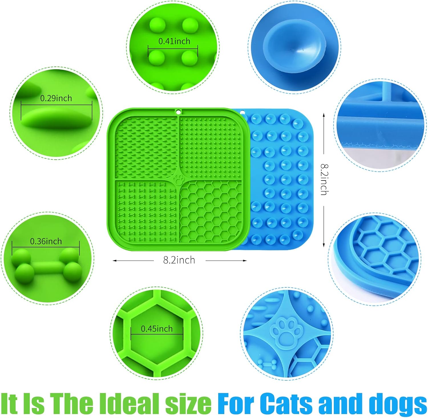 Honomastry Lick Mat for Dogs, Premium Lick Pad with Suction Cups for Dog Anxiety Relief, Slow Feeder Dog Bowls, Bathing, Grooming and Training. - Image 2