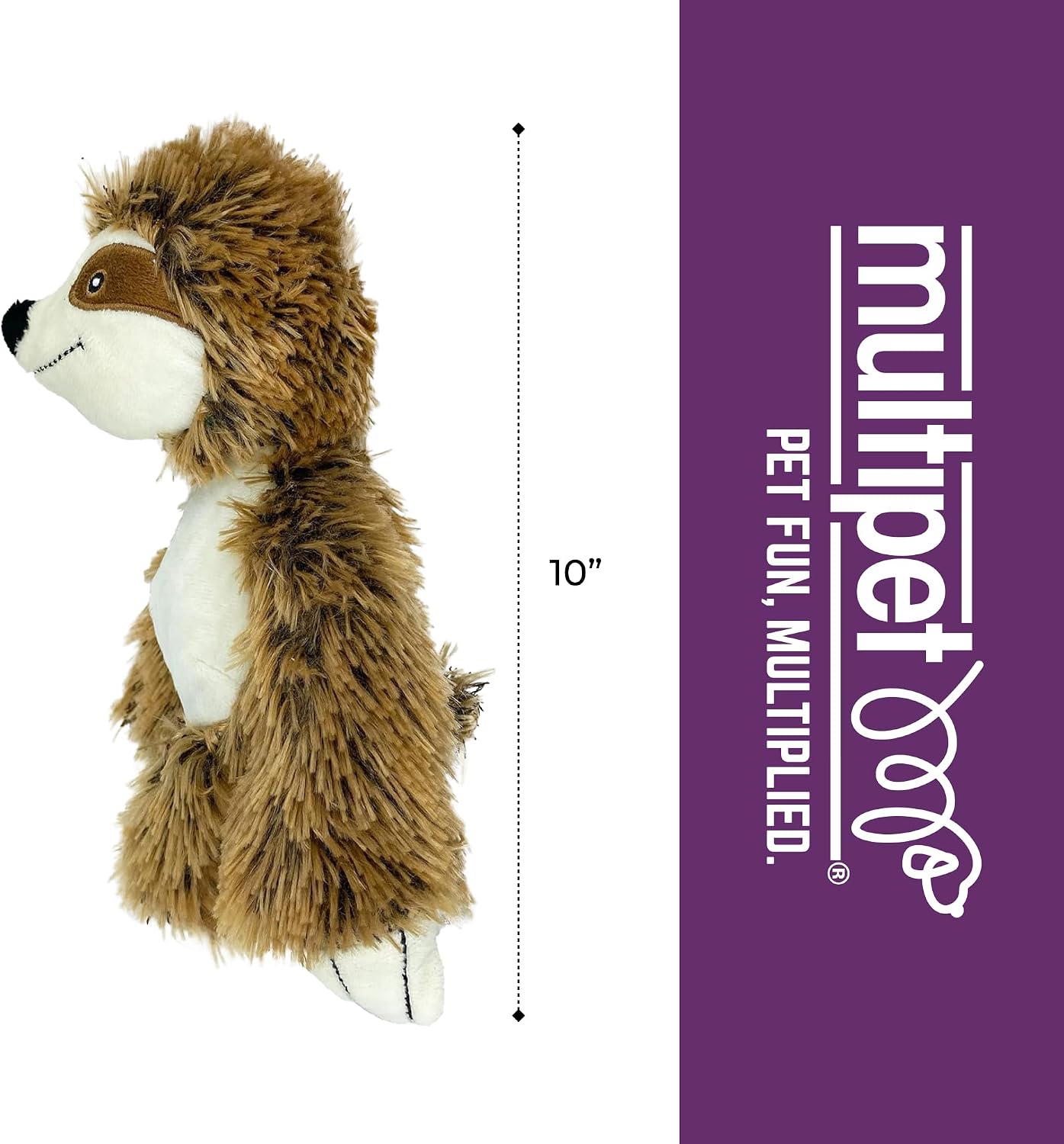 Multipet Bark Buddies Sloth Dog Plush Toy - Squeaky Dog Toy for All Dogs - Extra Soft Plush Dog Toy - Stuffed Animal Dog Toy for Cuddling & Playing - Cute Dog Pet Toy (10") - Image 4