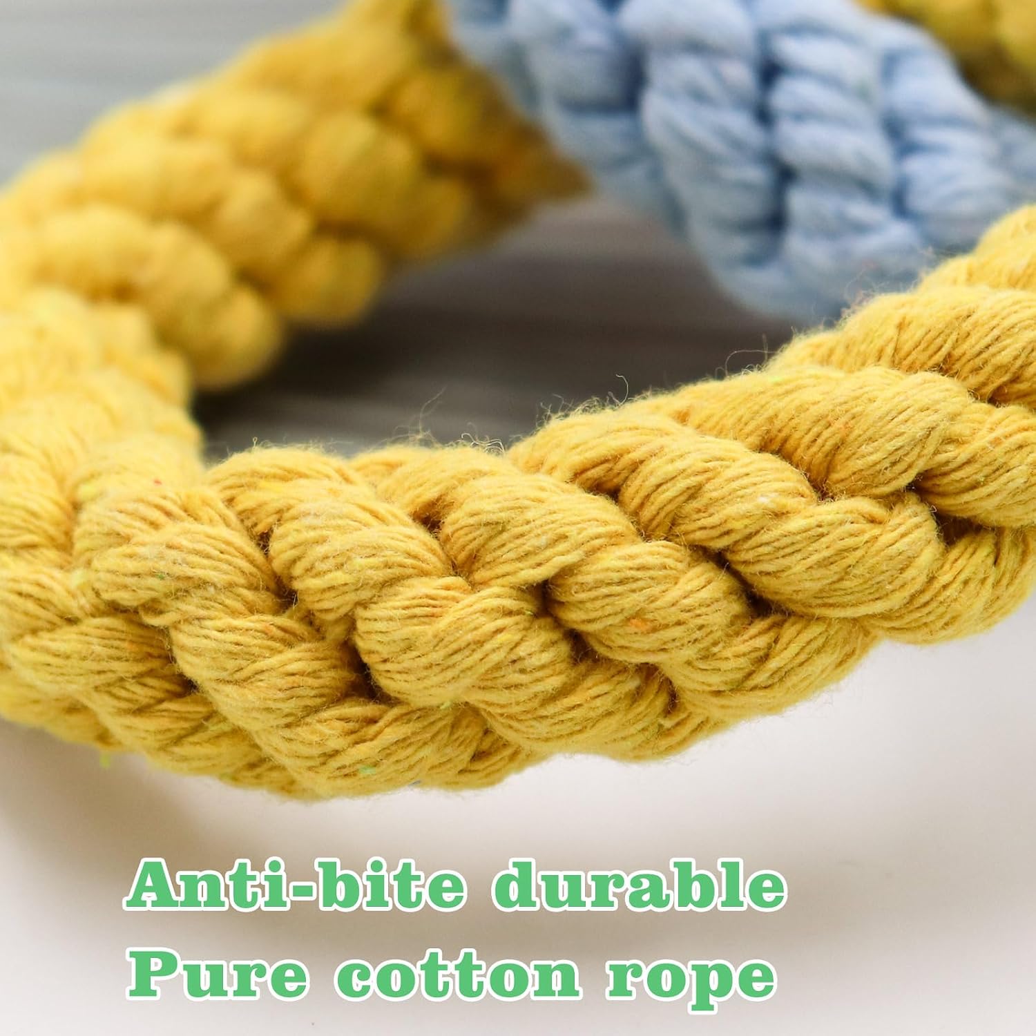 Sugar Glider Toys, Hanging Cotton Rope Ring Climbing Toy for Little Pet, Rat Toys, Sugar Glider Cage Accessories, Exercise Toys for Sugar Glider, Rat, Squirrel, Bird, Other Little Climber (Long) - Image 4
