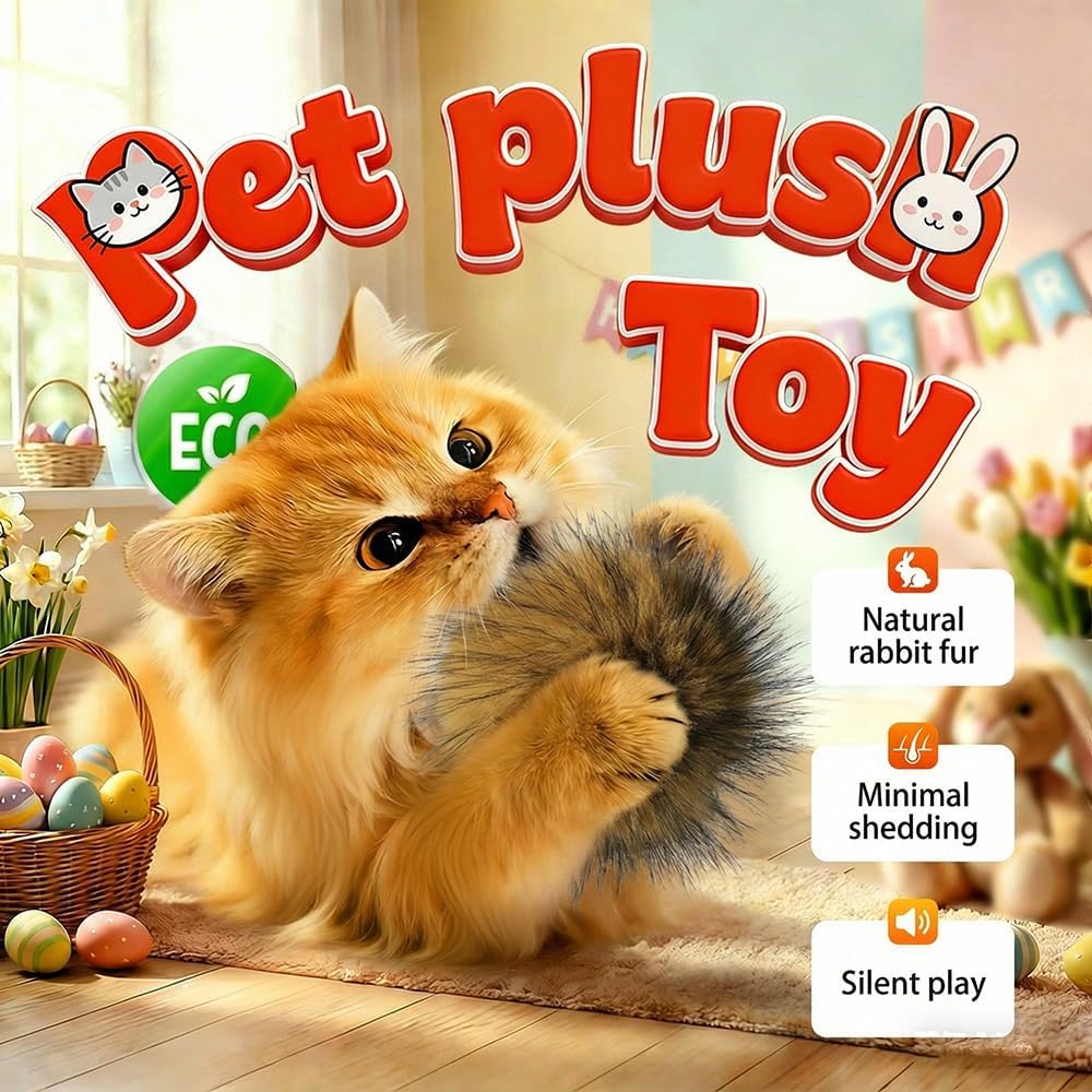 Cat Toy Faux Rabbit Fur Ball,2026 New Soft Rabbit Fur Catnip Balls,Fluffy Catnip Toy for Indoor Cats,Washable & Fun to Chase for Exercise and Bonding (Ball/3pcs) - Image 2