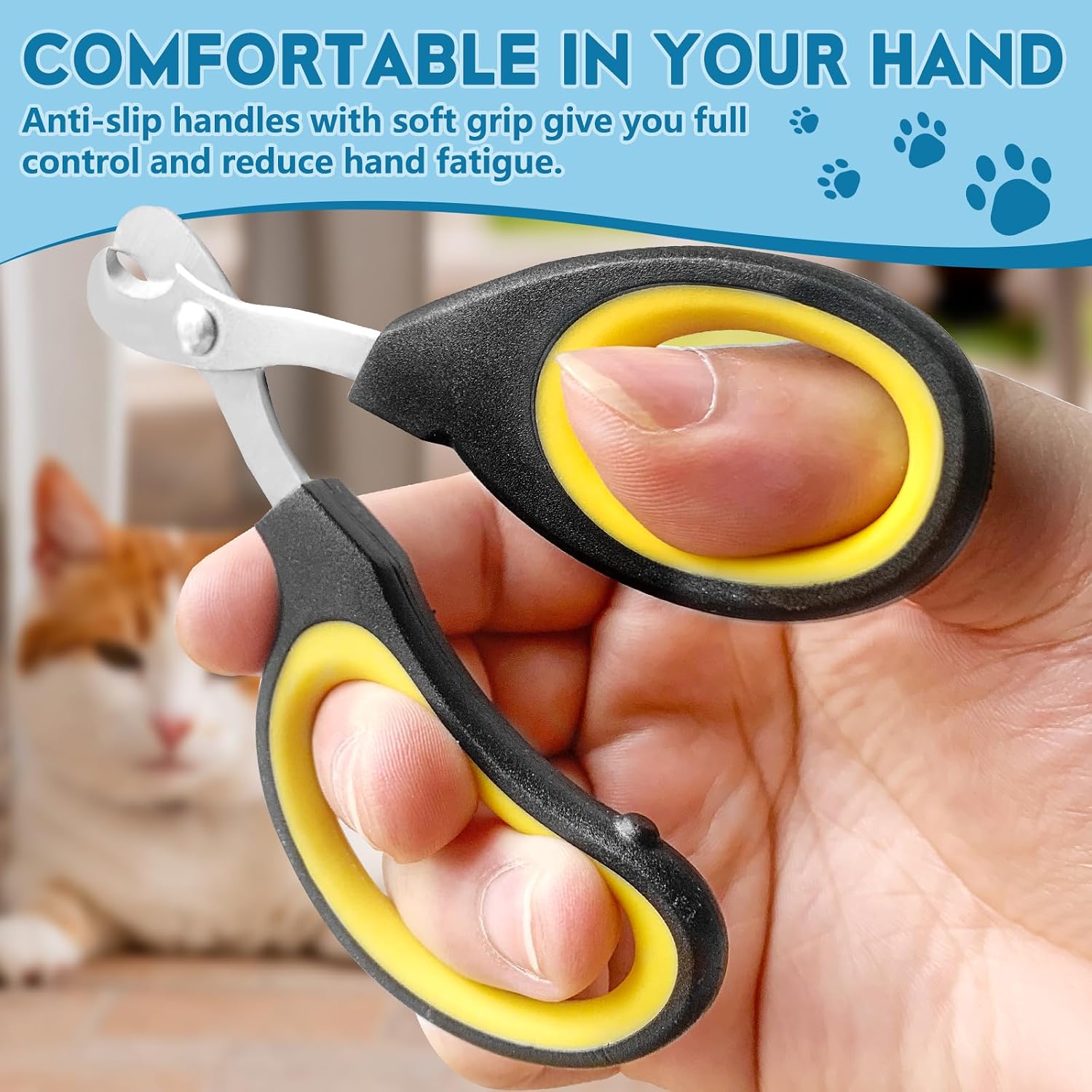 Cat Nail Clippers, Professional Pet Claw Clippers for Indoor Cats, Kittens, Small Dogs, Puppys, Birds, Rabbits, Safe Nail Trimmer and Grooming Tools for Small Animals Home Pets - Image 4
