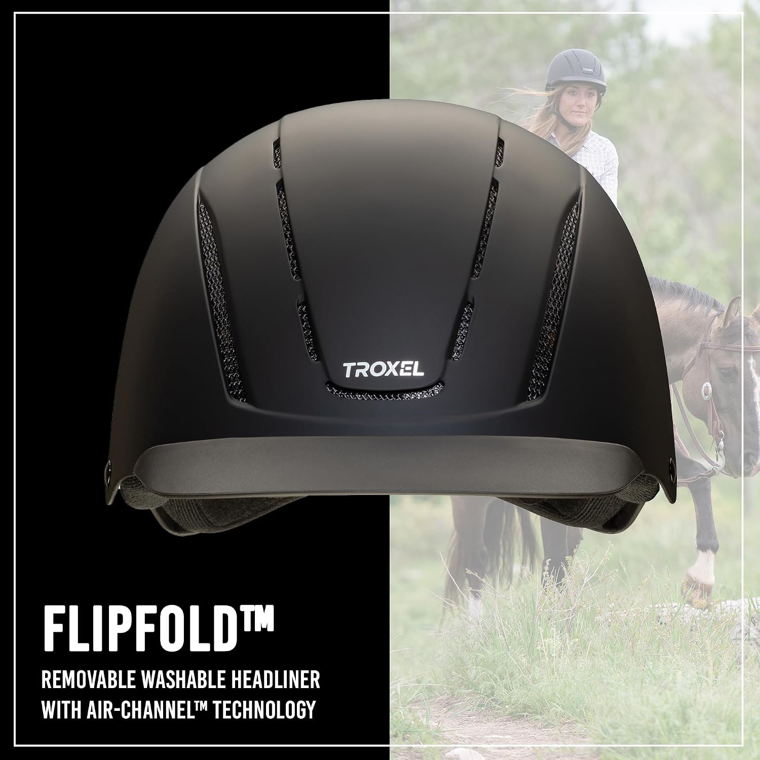 Troxel Spirit Duratec Full Coverage Horse Riding Helmet, Low-Profile Adjustable Design, Safety Horseback Riding Gear - Image 3