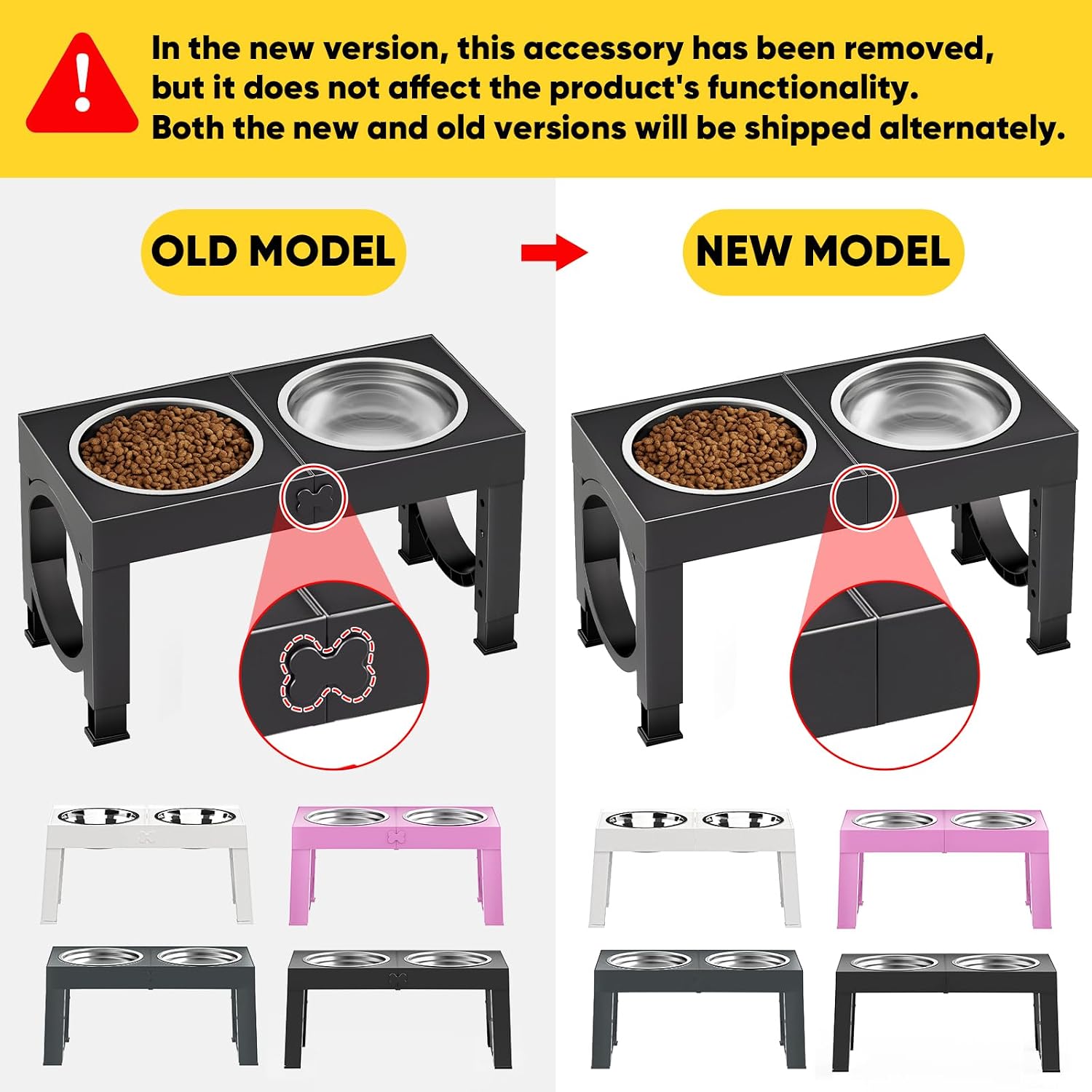 XIAZ Elevated Dog Bowls Large Breed Raised Dogs Bowl Stand Large/Medium Sized Dog Stainless Steel Food Water Bowl Stands 5 Heights Adjustable 9/11/12/14in Black Pet Feeder Dish Station - Image 7