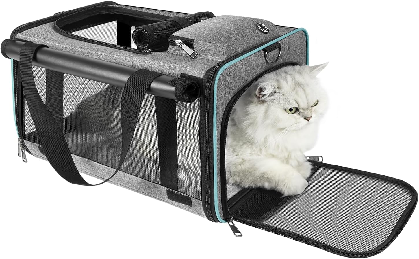 GAPZER Cat Carrier Alaska, Southwest Airline Approved TSA 17x11x9.5 Inches | Soft-Sided Small Pet Air Travel Carry Bag, Airplane Kitten 12lbs Crate in Cabin Under-Seat Traveling Cage Tiny Dog Under 8 lb - Image 8