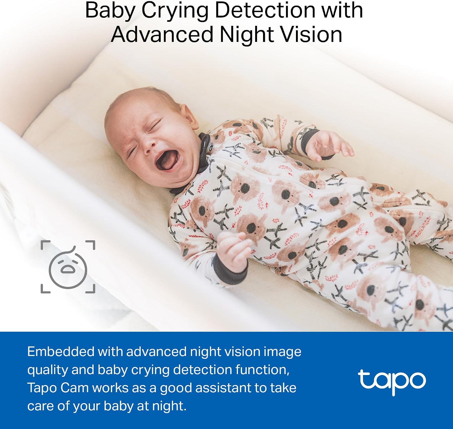 Tapo 1080P Indoor Wired Security Camera - Works as a Baby Monitor & Pet Camera, Motion Detection, 2-Way Audio, Siren, Night Vision, Subscription-Free Local Storage or Optional Cloud, C101 - Image 5