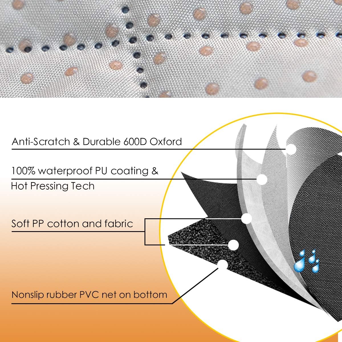 Honest Bench Dog Car Seat Covers with Side Flap,Dog seat Cover for Cars, Trucks, and Suv's - Waterproof & Nonslip Pet Seat Cover for Backseat - Image 3