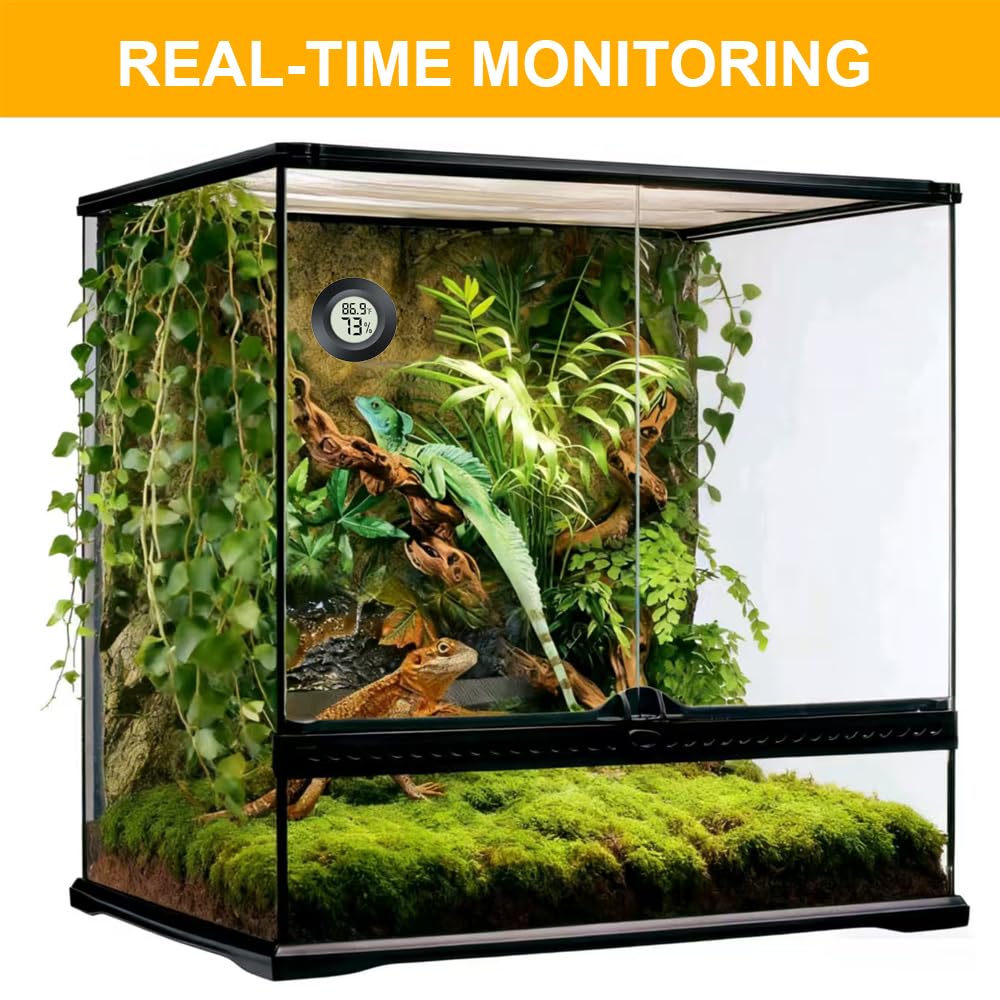 JEDEW 2 Pack Hygrometer Thermometer Digital Humidity Meter Indoor/Outdoor Humidity Monitor Reptile Thermo-Hygrometer for Greenhouse Humidors Terrarium Jars, Fahrenheit (℉) /Celsius(℃) (2) - Image 8