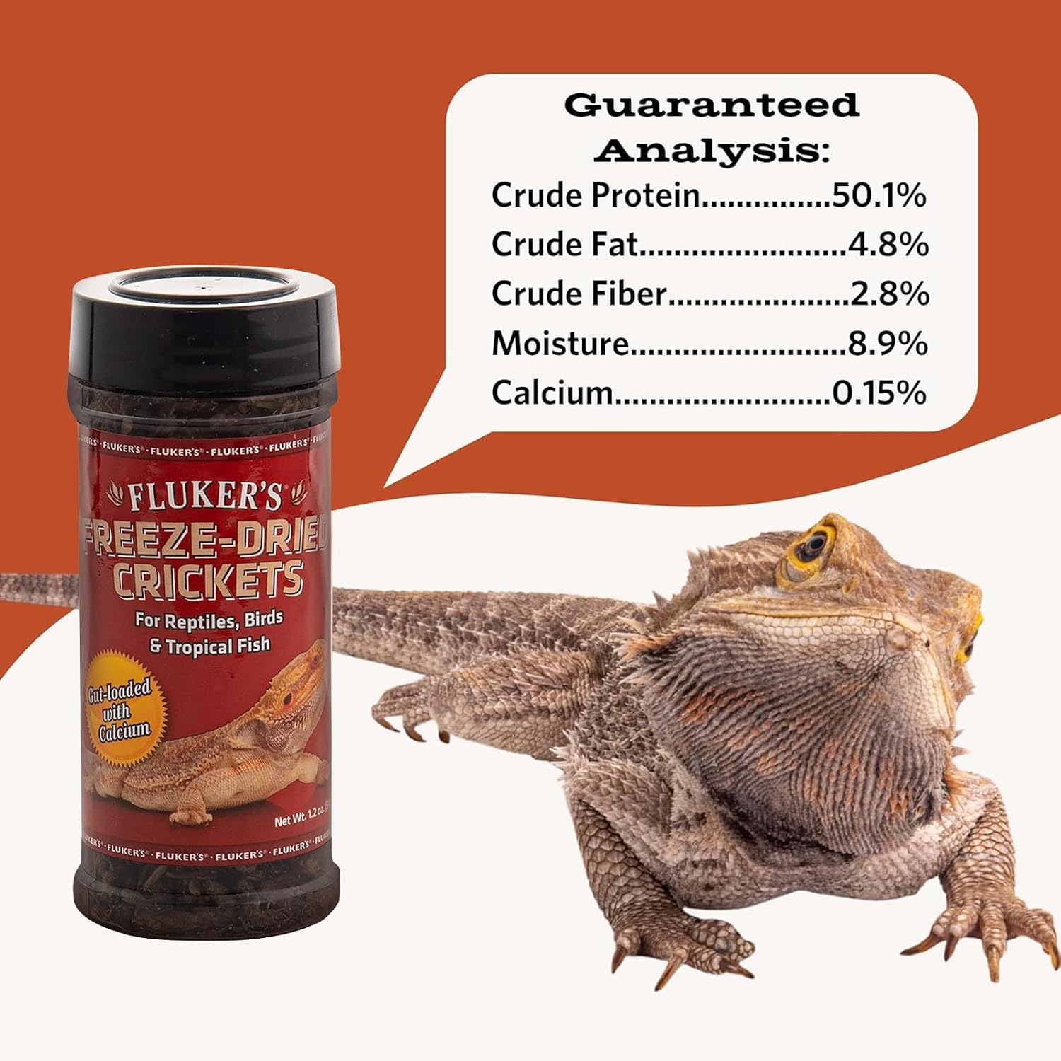 Fluker's Freeze Dried Crickets, Ideal for Reptiles, Birds, and Fish, Packed with Protein and Essential Nutrients, 1.2 oz - Image 4