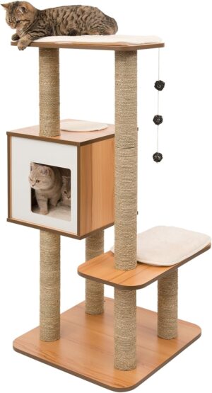 Vesper Cat Tree, High Base, Walnut,...
