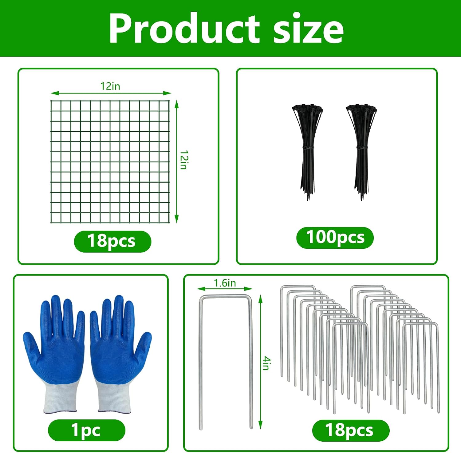 6 Pack 12x12 Inch Plant Protector from Animals, Wire Plant Cages Mesh Garden Plant Protector, Sturdy Wire Cloche Plant Protectors for Keeping Animals Bunny Chicken Squirrels Out - Image 4