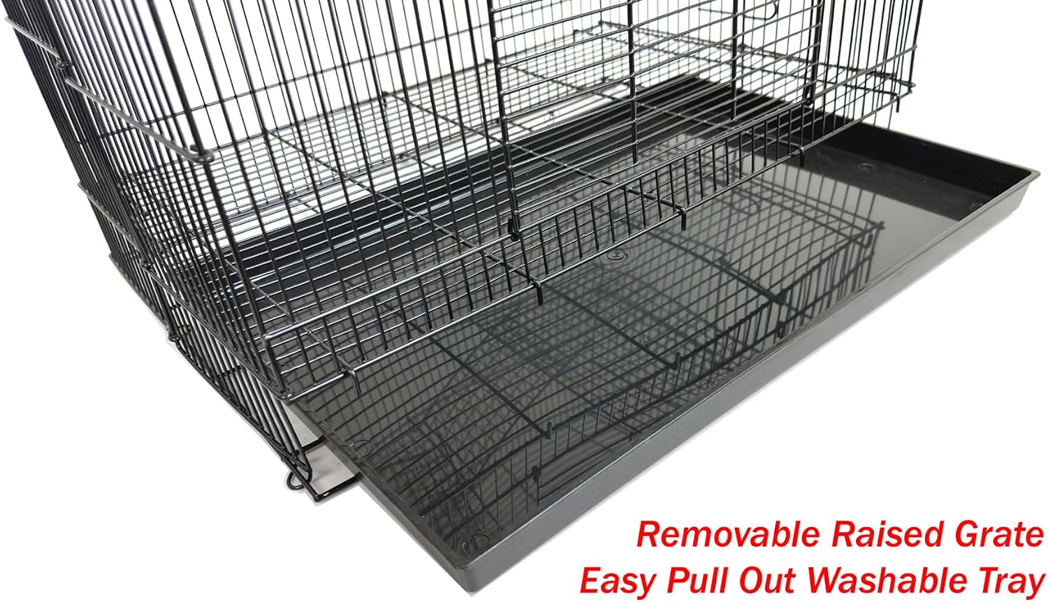 3-Levels Easy Foldable Chew-Proof Tight 3/8-Inch Bar Spacing for Guinea Pigs Gerbils Hamsters Rats Mice Ferret Chinchilla Sugar Glider Animal Critter Carrier Travel Cage Easy Clean Pull Out Tray - Image 5