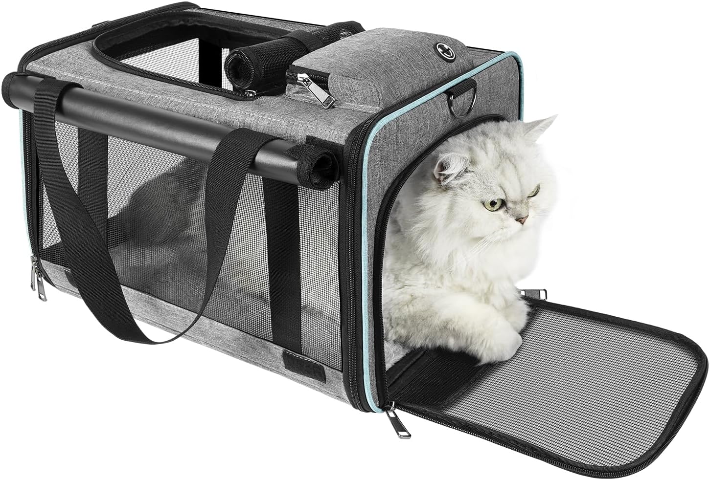 GAPZER Cat Carrier American, United, Delta Airline Approved Soft Travel Bag | Pet Airplane Crate Medium Cat 15 lbs Privacy Curtatin, Small Dog Crate Under 10 Pound TSA Approved Softsided Carry Cage Cabin - Image 2