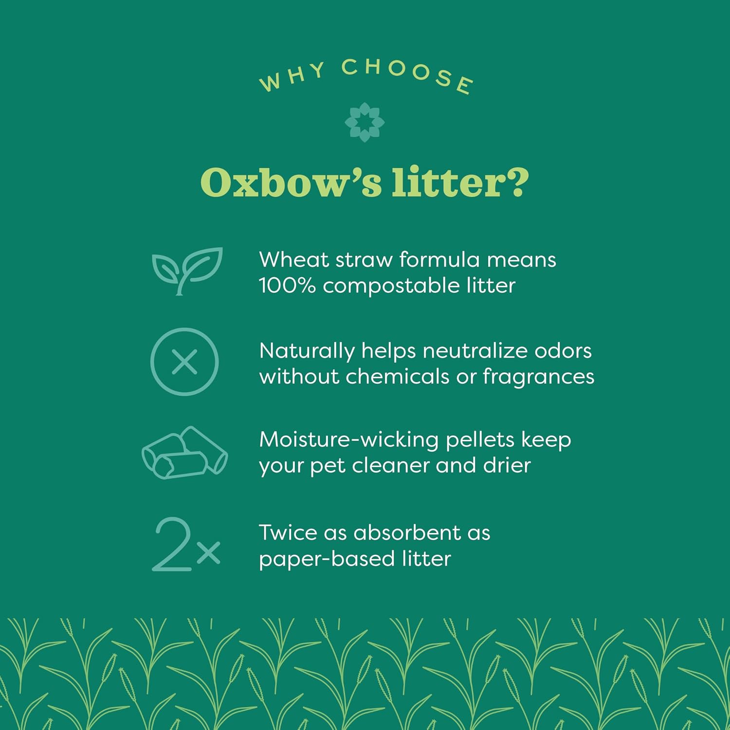 Oxbow Eco Straw Wheat Straw Litter for Small Animals, Low Dust, Rabbit, Guinea Pig, Ferret, & Cat Litter, Oxbow, Moisture Wicking Pellets for Guinea Pig, Made in USA, 20 lb. Bag - Image 3