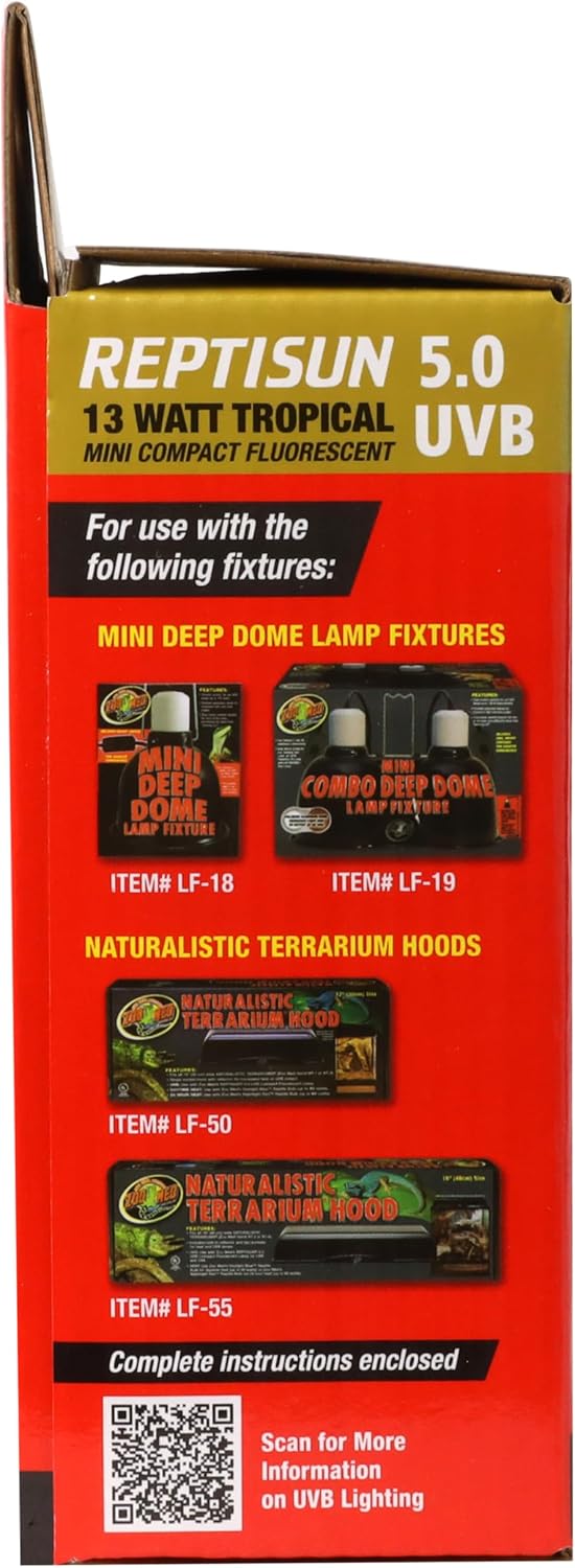 Zoo Med ReptiSun 5.0 Mini Compact Fluorescent Lamp 13 Watts - Image 5