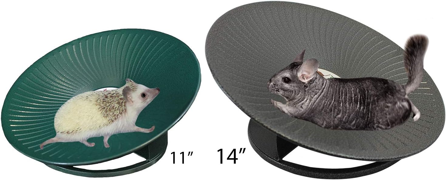Treadmill Wheel 14" Black - All Metal Exercise Wheel for Chinchillas, Prairie Dogs, Rats, Hedgehogs, Sugar Gliders, Squirrels, Degus, Hamsters & Other Small Animals - Smooth, Fast, Silent, Durable - Image 7
