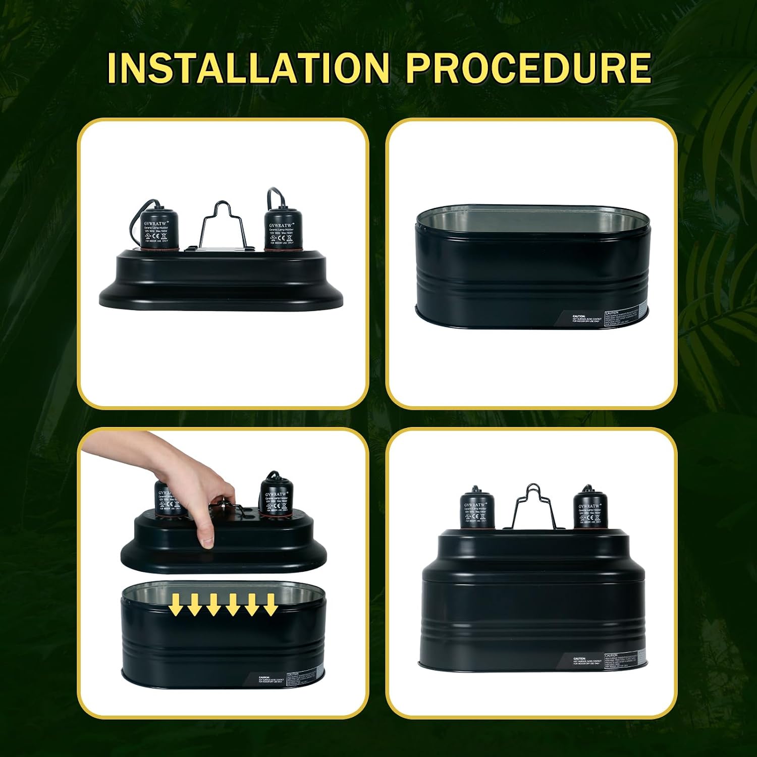 Reptile lamp, Maximum 160W Each Reptile hot lamp Comes with a Separate Switch, Suitable for Lizards, Turtles, Snakes, and Amphibians. - Image 5