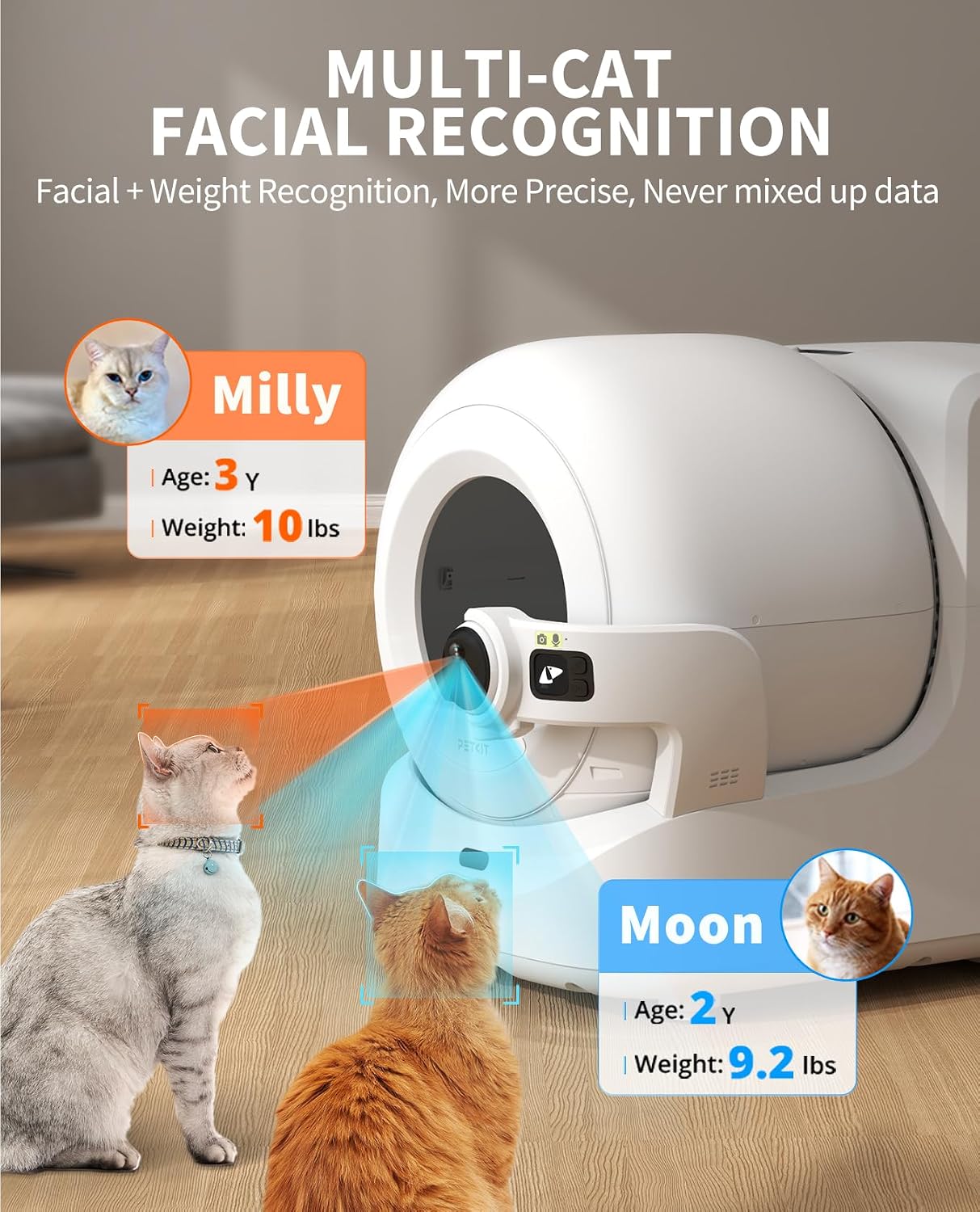 PETKIT Purobot Ultra Auto Waste Packing & Multi-Cat Toilet Behavior Ai Camera Tracking Automatic Self-Cleaning Cat Litter Box, Smart Robot with 5G WiFi App Control&Integration Safety&Odor Free - Image 3