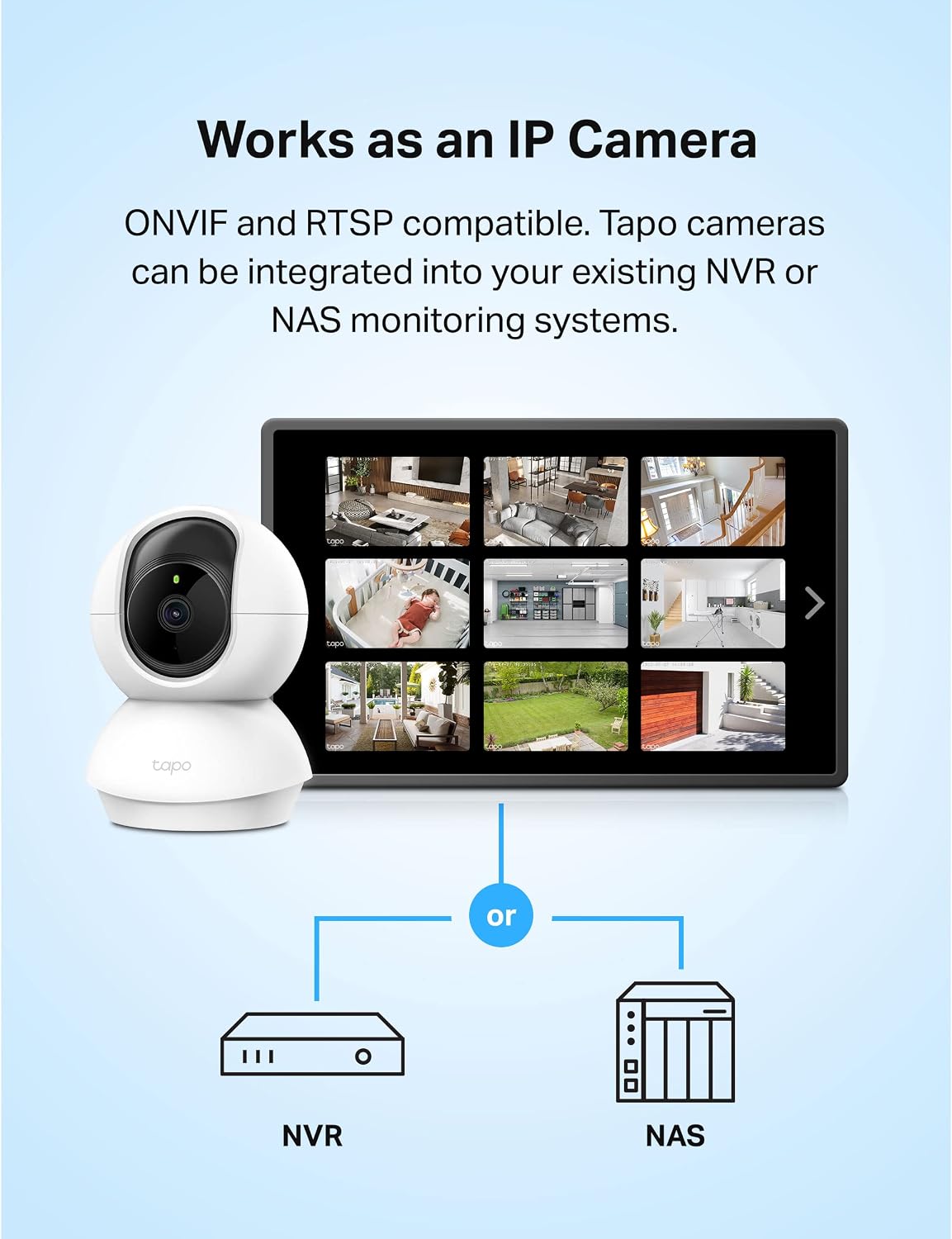 Tapo TP-Link 2K Pan Tilt Security Camera for Baby Monitor, Dog Camera w/Motion Detection, 2-Way Audio Siren, Night Vision, Cloud &SD Card Storage (Up to 256 GB), Works with Alexa & Google Home (C210) - Image 7