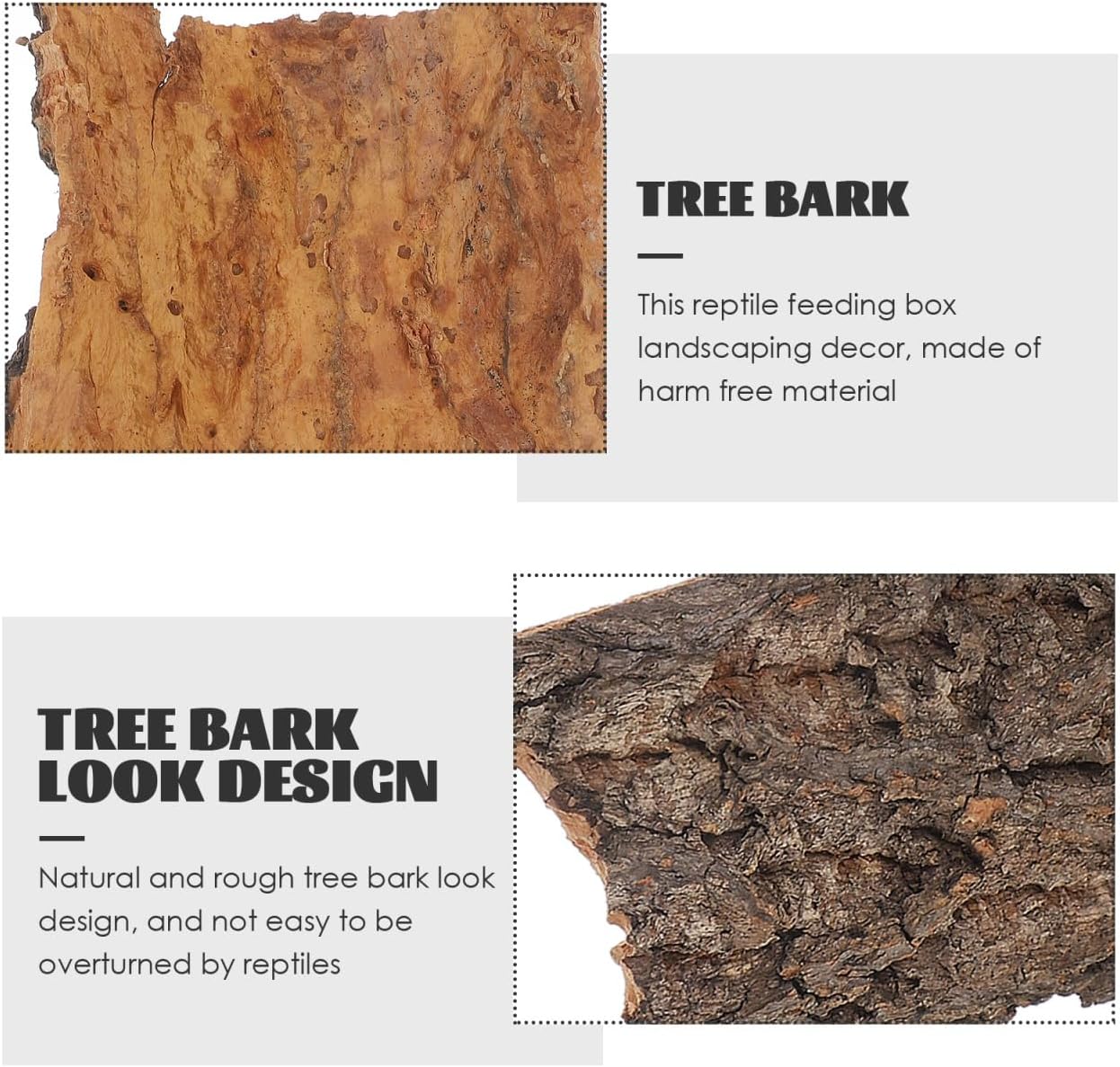 IMIKEYA 4Pcs Reptile Tree Bark Reptile Hides: Natural Wood Cork Bark Gecko Hide Small Climbing Barks Terrarium Decor Lizard Geckos Tortoise Birdcage Tank Accessories Water Tube Landscaping - Image 5