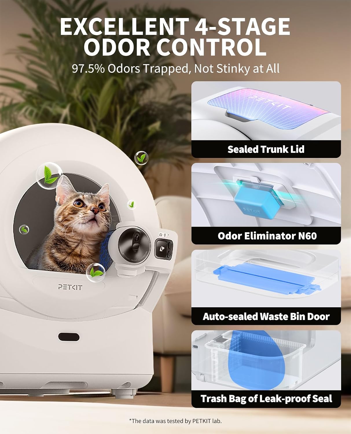 PETKIT Purobot Ultra Auto Waste Packing & Multi-Cat Toilet Behavior Ai Camera Tracking Automatic Self-Cleaning Cat Litter Box, Smart Robot with 5G WiFi App Control&Integration Safety&Odor Free - Image 6