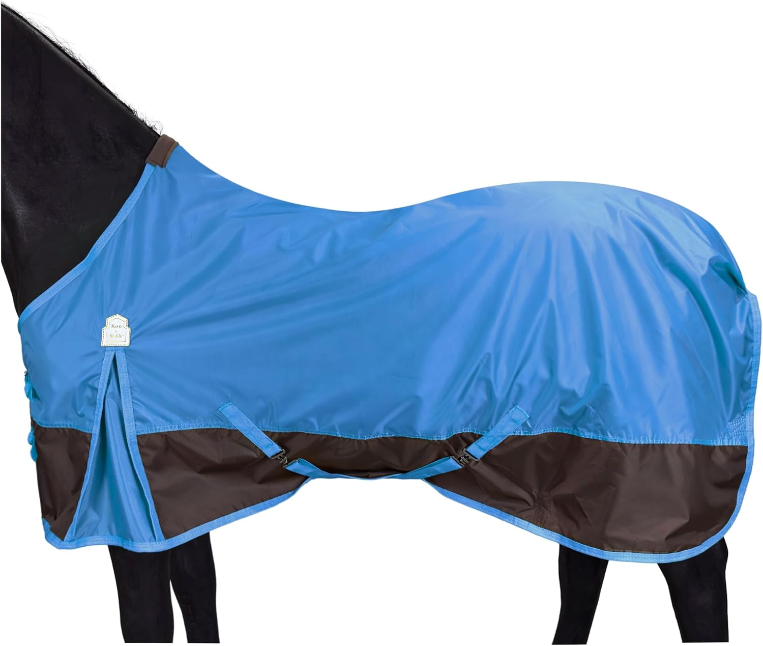 BARN & STABLE 420D Ripstop Lightweight Horse Turnout Sheet, No Fill, Water-Resistant & Breathable Horse Blanket for Spring and Mild Weather, with Anti-Rub Fleece Withers