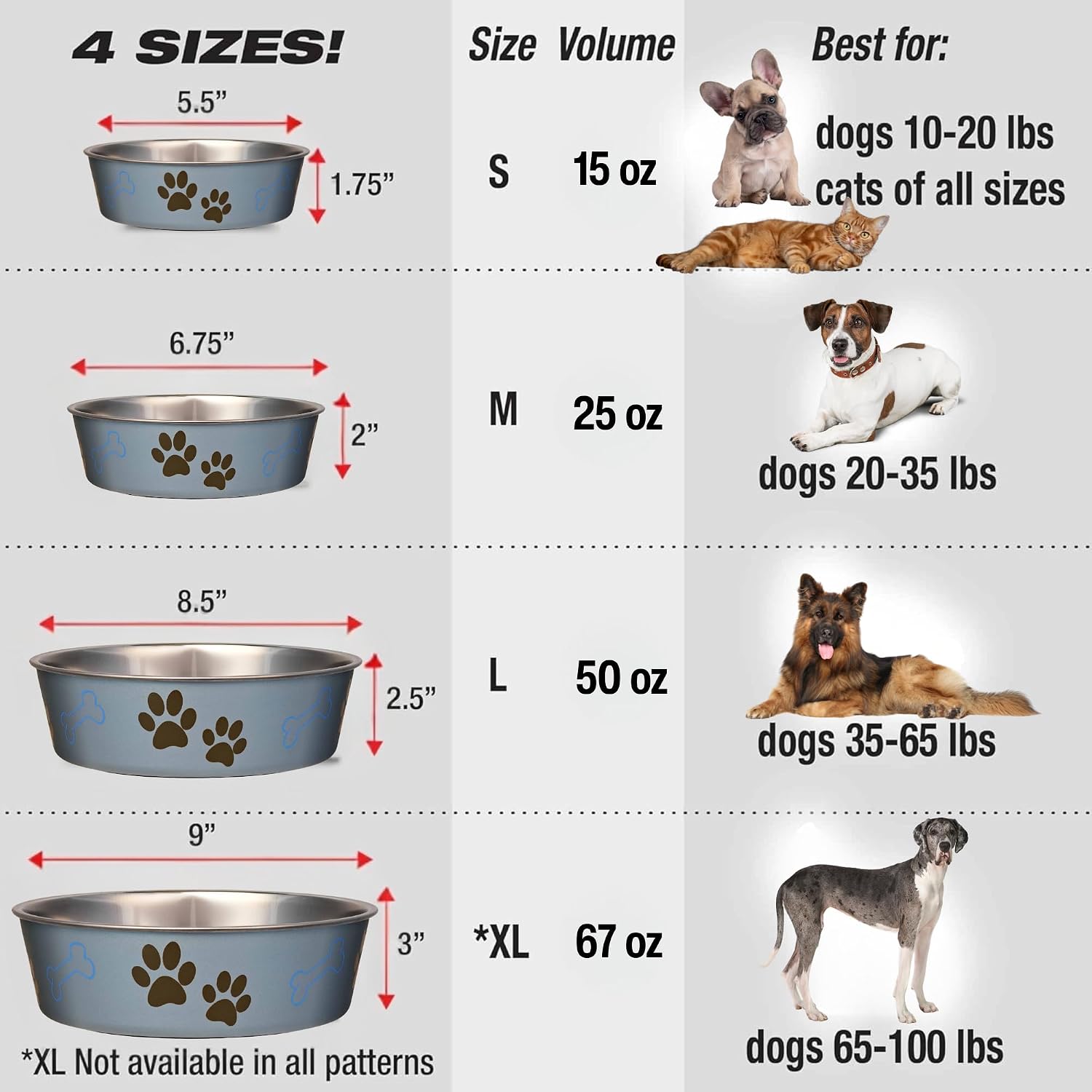 Loving Pets Bella Dog Bowls- Stainless Steel Dog & Cat Bowls - Spill Proof Dog Food Bowl, Cat Bowl, Puppy Essentials & Pet Supplies Great for Home & Travel (Medium 20-35 lbs, Blueberry) - Image 7