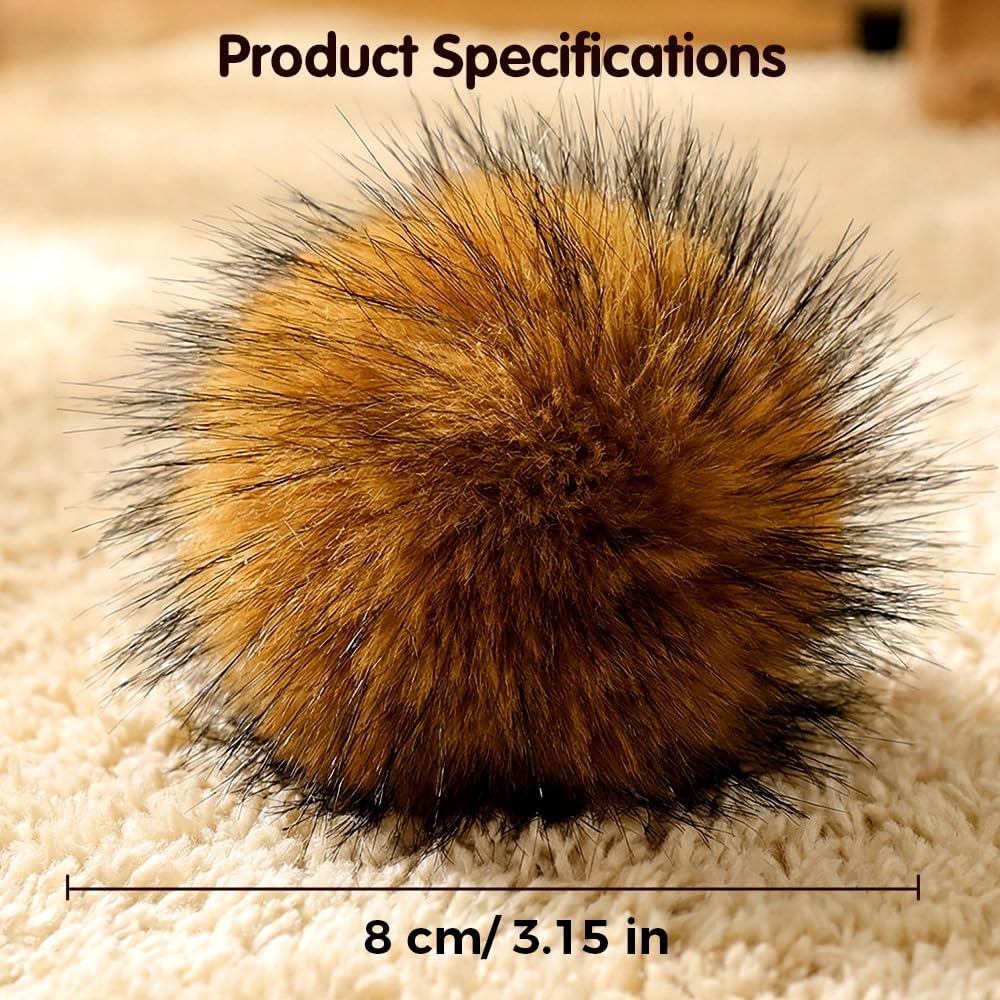 Cat Toy Faux Rabbit Fur Ball,2026 New Soft Rabbit Fur Catnip Balls,Fluffy Catnip Toy for Indoor Cats,Washable & Fun to Chase for Exercise and Bonding (Ball/3pcs) - Image 7