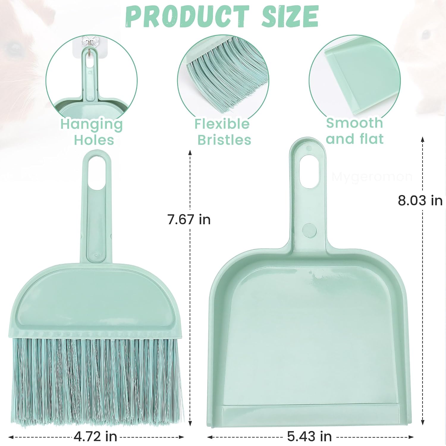 Cage Cleaner for Guinea Pigs Mini Dustpan and Brush Set for Chinchilla/Hamster/Bunny Small Animals Waste Cleaning Tool Kit - Image 5