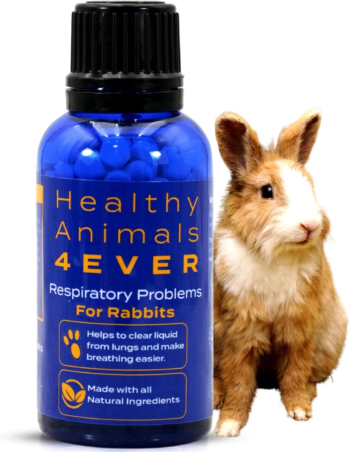 HealthyAnimals4Ever HA4E - Rabbit Respiratory Treatment - Support for Snuffles, URI & Breathing Relief - Preventive Care - Natural Homeopathic Tablets - 300 Count