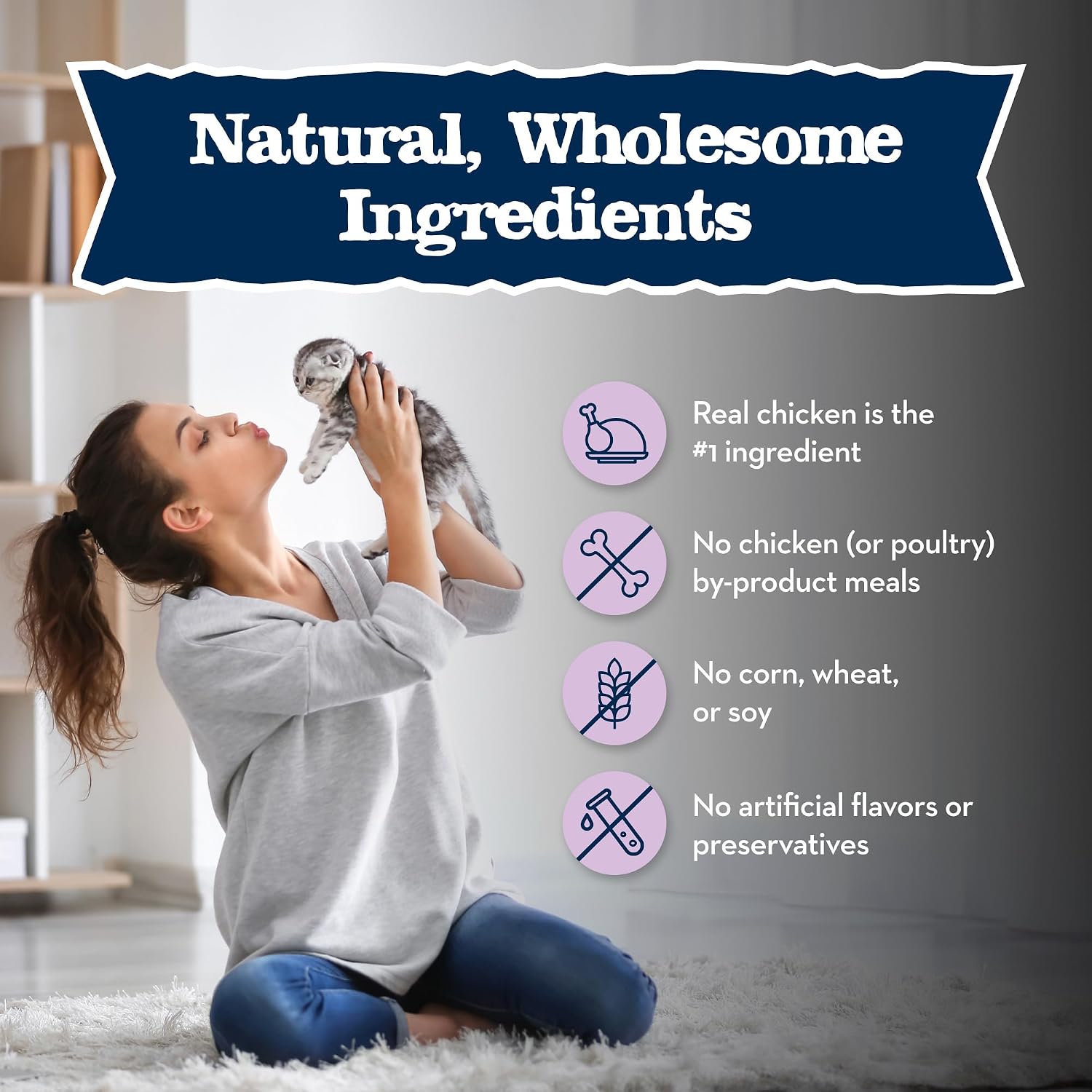 Blue Buffalo Baby Blue Natural Kitten Wet Cat Food, Healthy Growth Formula with DHA, Chicken Recipe Multi-Pack, 3-oz. Cans (6 Count) - Image 5