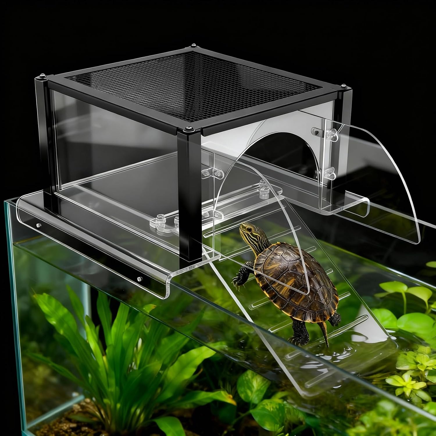Turtle Topper Basking Platform for Aquatic Turtles 10/20/29/55 Gallon Tank, Aquatic Reptile Ramp Dock, Terrace, Accessories - Image 3