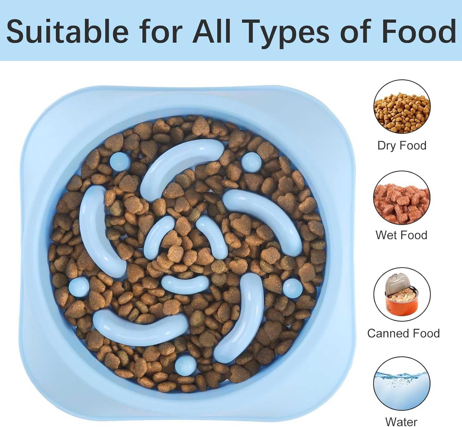MateeyLife Slow Feeder Dog Bowls 2PCS, Anti-Choking Puzzle Dog Food Bowls, Anti-Slip Interactive Feeding Slow Down Eating, Bloat Stop Maze Dishes for Medium Breeds - Image 6