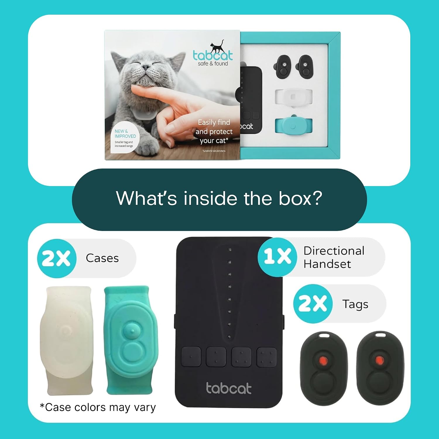 Tabcat V2 Cat & Kitten Tracker - No Subscription | 2 Lightweight Homing Tags, Cases & Tracking Handset | RF Technology, More Accurate than GPS | Track 2 Cats Indoors & Outdoors to 2.5 cm & 150 m Range - Image 7